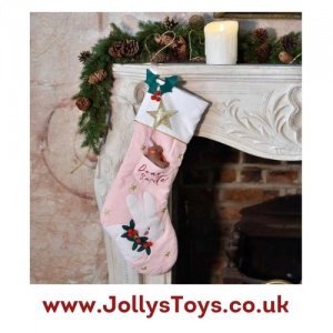 Pink Rabbit Christmas Stocking